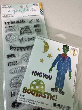 Cheery Lynn Designs 'Fun With Frankenstein' Die Set - Green & Blue